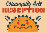Community Arts Reception showing an artistically represented taco