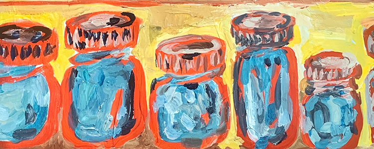 Nicole Gagner painting of mason jars