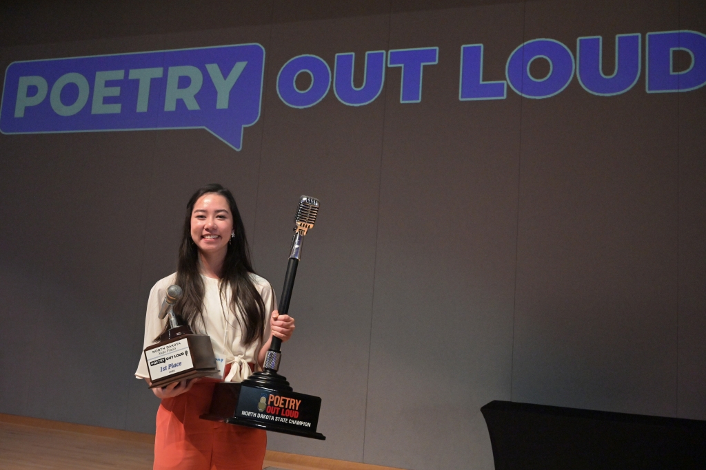 Photo of Maria Kalb at the 2020 Poetry Out Loud Competition