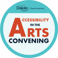 NDCA Accessibility in the Arts Convening Round Logo