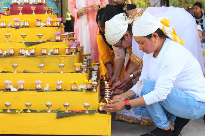 July 2022, Nepalese-speaking Bhutanese of Fargo-Moorhead conducting Ubhauli Ceremony to commemorate the historical migration from lower to higher elevation.