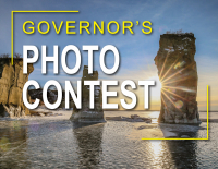 ND Governor's Photo Contest with Laura Gardner Best in Show Lake Sakakawea photo in background