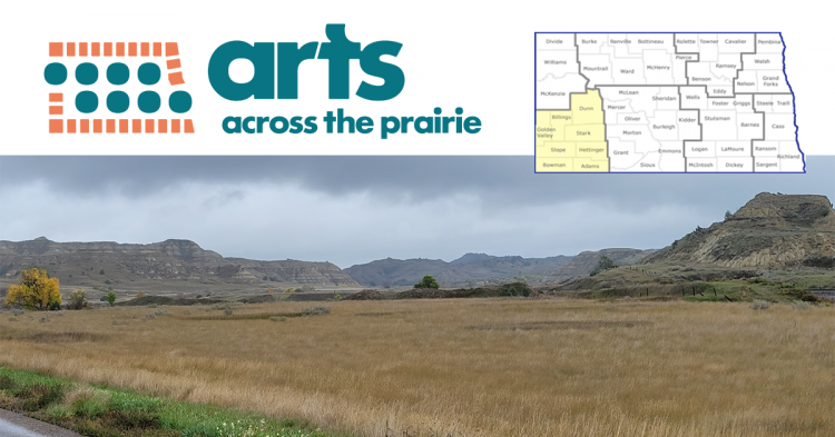 Region 8 site located along Old Hwy 10, west of Medora, with the rugged beauty of its open spaces highlighted by green and golden fields, sweeping vistas of prairie grasslands, and the eroded buttes of the North Dakota badlands