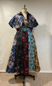 Colorful dress sewn by Cynthia McGuire Thiel