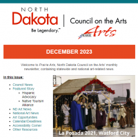 Screenshot of top of December 2023 NDCA e-newsletter