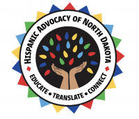 Colorful logo of Hispanic Advocacy of North Dakota; Educate, Translate, Connect