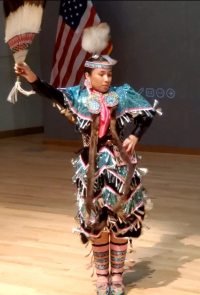 Jingle Dress Dancer, Native American Heritage Month Celebration at ND Heritage Center, Nov. 2023