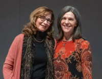 Former Cathedral Elementary School Principal Elizabeth Gross and Rebecca Engelman