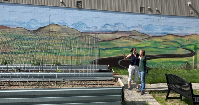 Marie Snavely mural at Bowman Community Garden