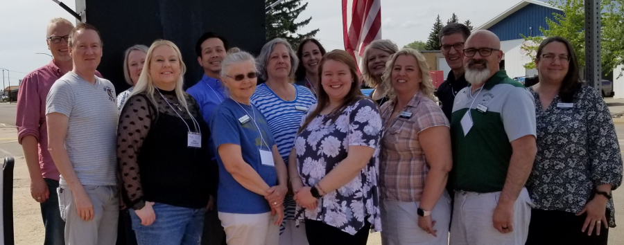 NDCA board and staff standing outside in Dickinson, ND on June 1, 2023