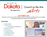 NDCA September 2022 Newsletter screenshot of top