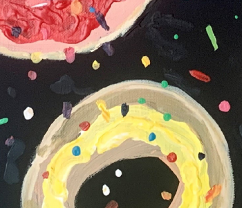 Donuts - oil on canvas painting by Nicole Gagner